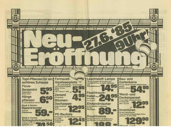 Neueröffnung eines Baumarktes Neueröffnung eines Baumarktes